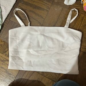 Abercrombie & Fitch Ivory Smocked Shirt